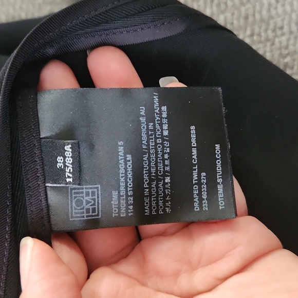 TOTÊME Draped Twill Slip Dress 38 (size US 6) - Picture 6 of 7